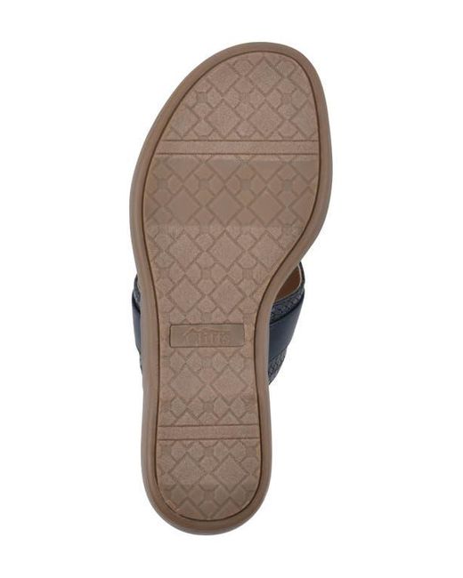 White Mountain Blue Benedict Wedge Thong Sandal
