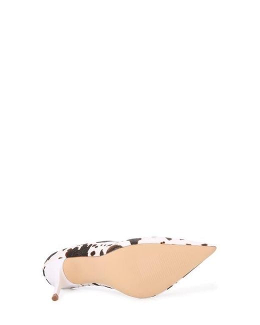 BERNESS White Patent Pointed Toe Pump