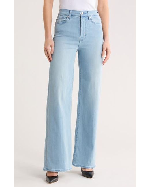 7 For All Mankind Blue Ultra High Rise Wide Leg Jeans
