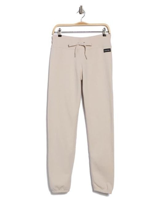 Calvin Klein Natural Logo Patch Slim Fit Sweatpants