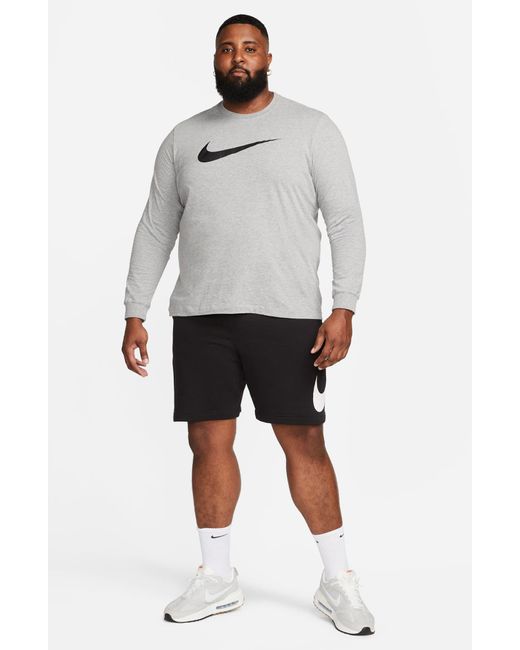 Nike Gray Sportswear Long Sleeve T-shirt for men