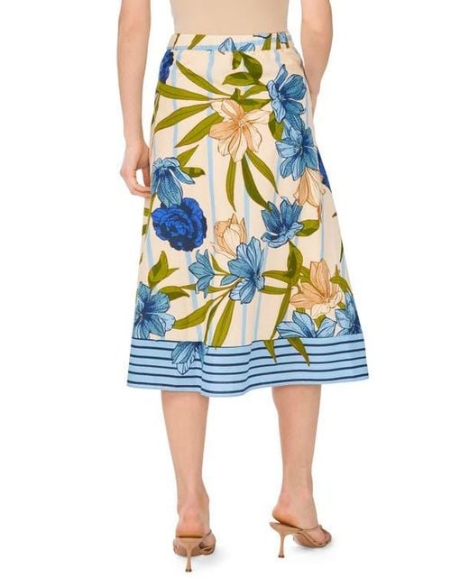 Halogen® Blue Border Full Maxi Skirt