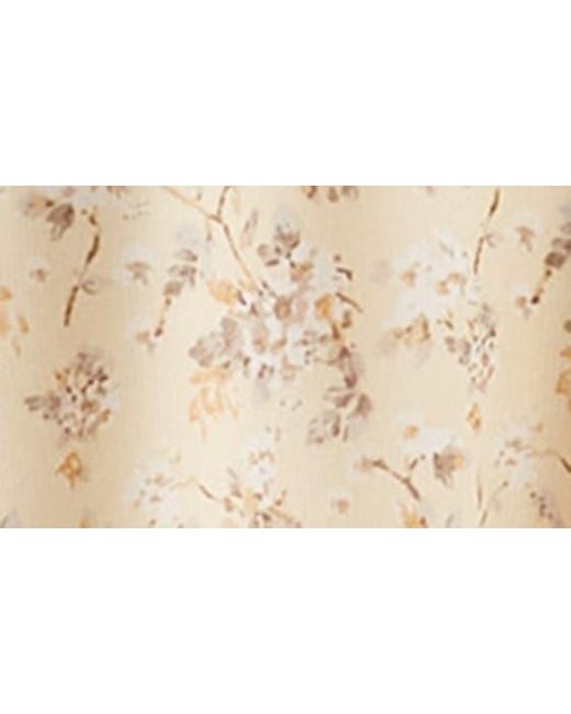 Wishlist Natural Floral Ruffle Midi Dress