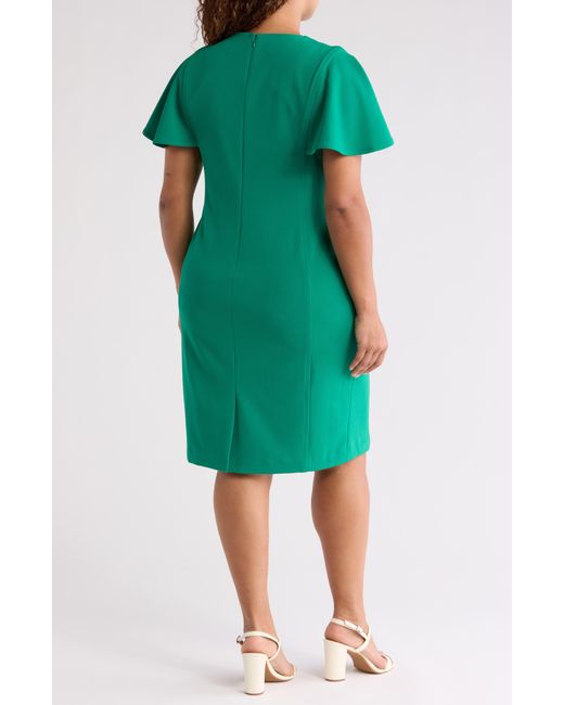 Calvin Klein Green Tulip Sleeve Shift Dress