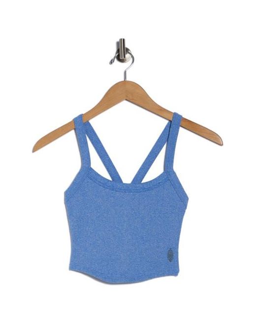 Free People Blue Fp Movement All Clear Rib Crop Camisole