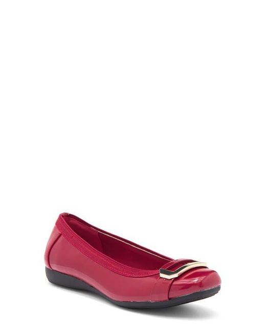 Anne Klein Red Ursula Ballet Flat