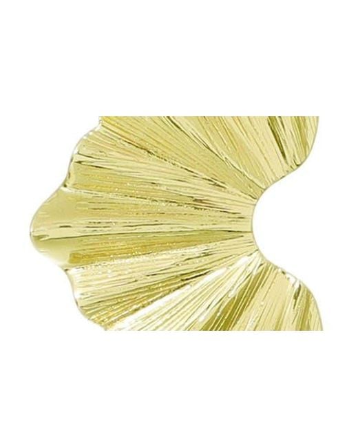 Adornia Metallic Wave Statement Earrings