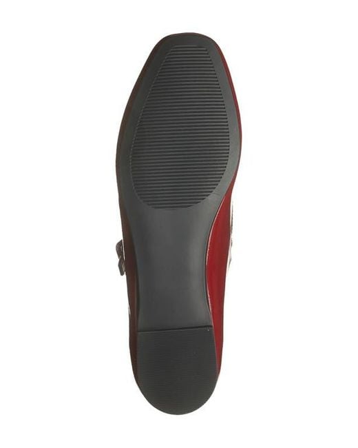 Steve Madden Caddie Mary Jane Flat in Red | Lyst