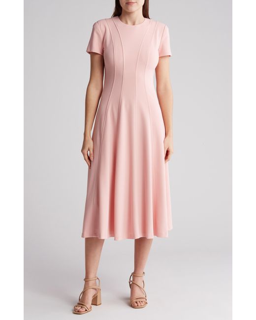 Calvin Klein Pink Short Sleeve A-line Dress