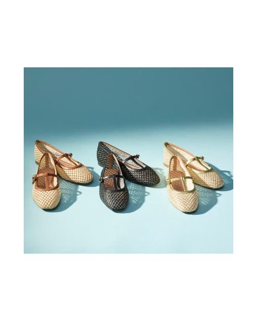 Linea Paolo Pink Monet T-Strap Flat