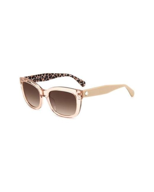 Kate Spade Brown Tammy 53Mm Rectangular Sunglasses