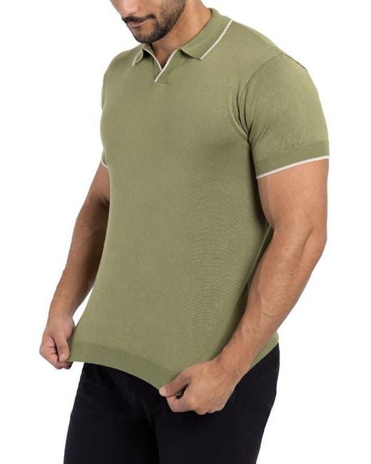 Xray Jeans Green V-Neck Polo Sweater for men