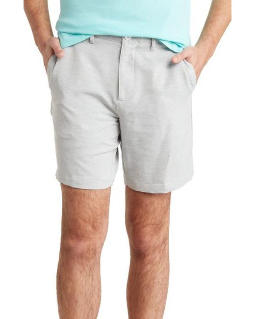 Original Penguin Gray Heather Stripe Chino Shorts for men