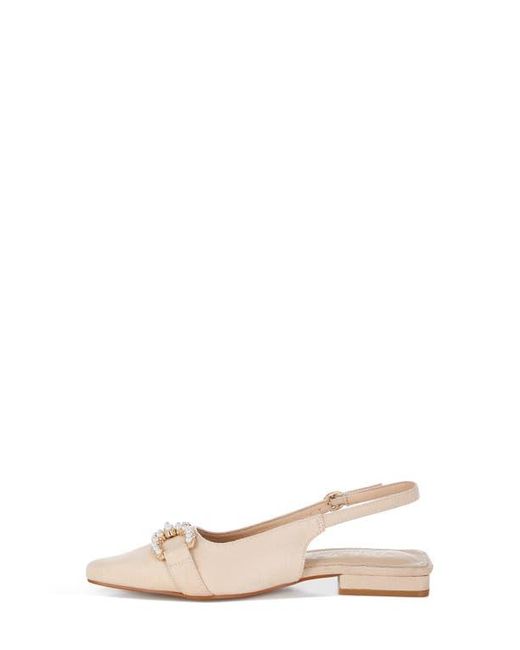 LONDON RAG White Salova Embellished Slingback Pump