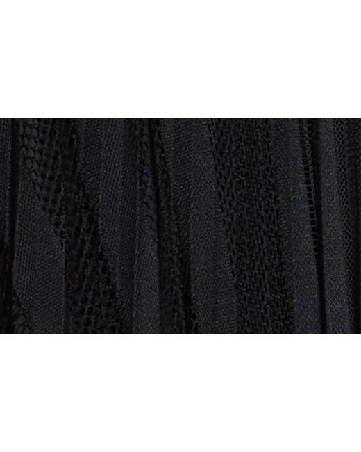 Theory Black Pleated Midi Skirt