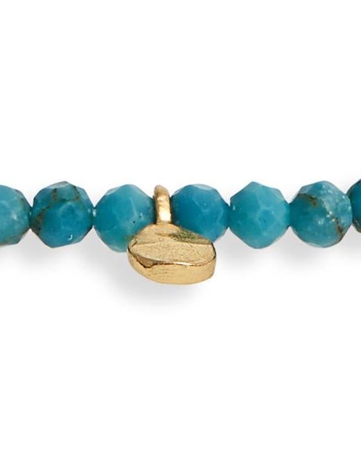 Argento Vivo Sterling Silver Blue Turquoise Beaded Dangle Bracelet