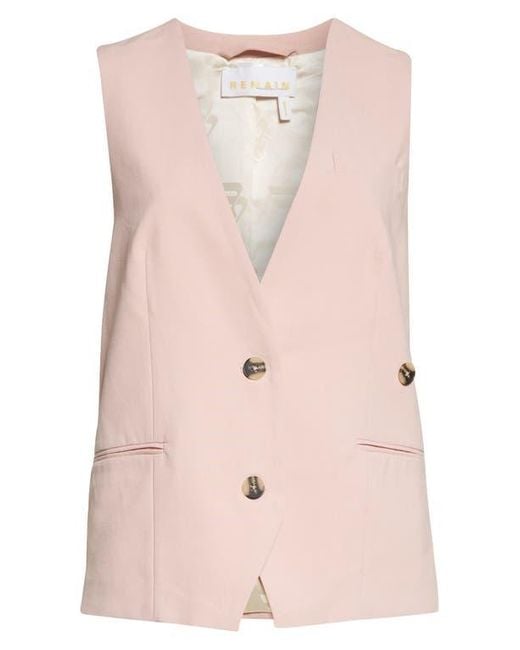 REMAIN Birger Christensen Pink Anjelica Recycled Polyester Blend Vest