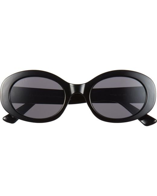 DIFF Black Delaney 52Mm Oval Sunglasses