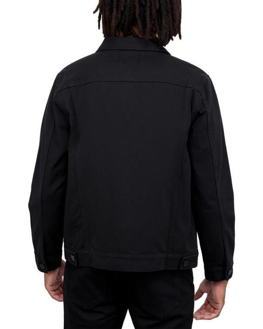 Xray Jeans Black Slim Washed Denim Jacket for men