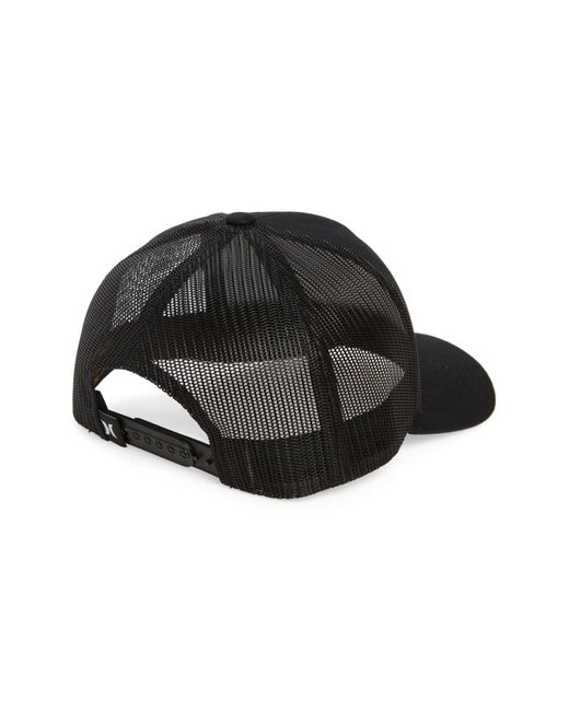 Hurley Black Square Trucker Hat for men