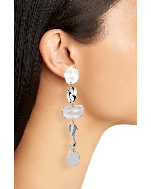 Cult Gaia White Val Linear Drop Clip-On Earrings