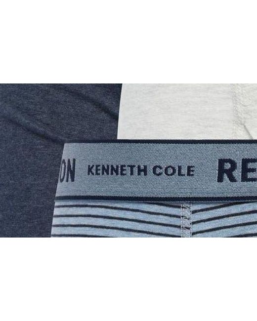 Kenneth Cole Blue Pack Of 3 Boxer Briefs for men