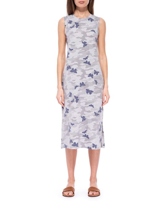 Bobeau Double Split Tank Midi Dress In 