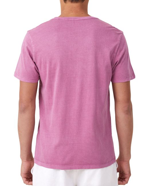 Cotton On Pink Regular Fit Cotton T-shirt for men