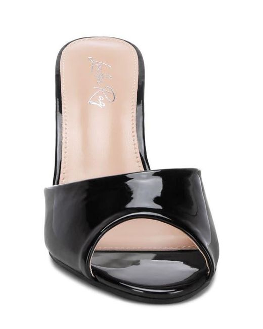 LONDON RAG Lilith Peeptoe Slide Sandal in Black | Lyst