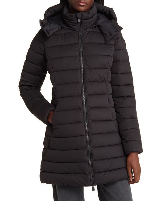 Save The Duck Black Dorothy Quilted Puffer Coat