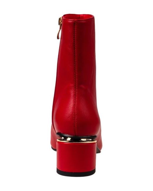 Ninety Union Red Mona Square Toe Wedge Boot
