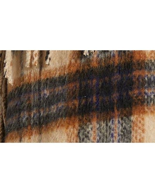Thread & Supply Brown Fringe Plaid Shacket