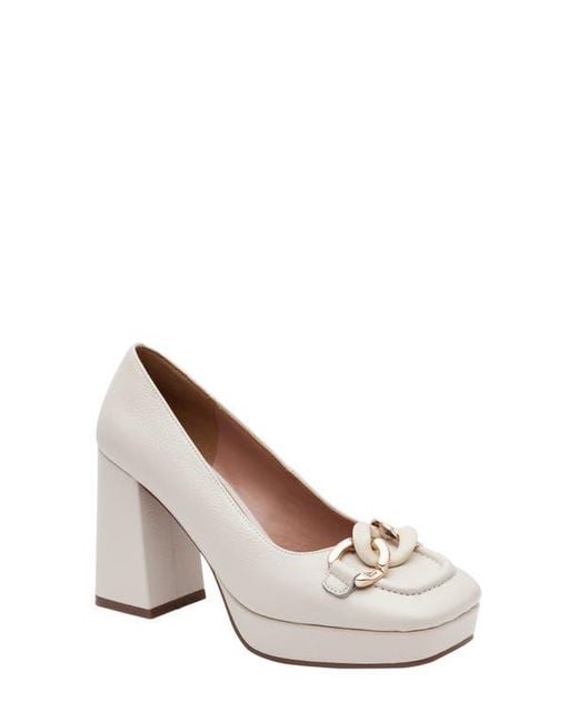 Linea Paolo Natural Phoebe Platform Pump