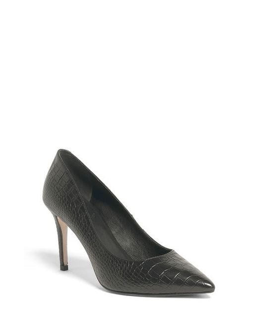 Anthony Veer Black Edith Leather Stiletto Pumps