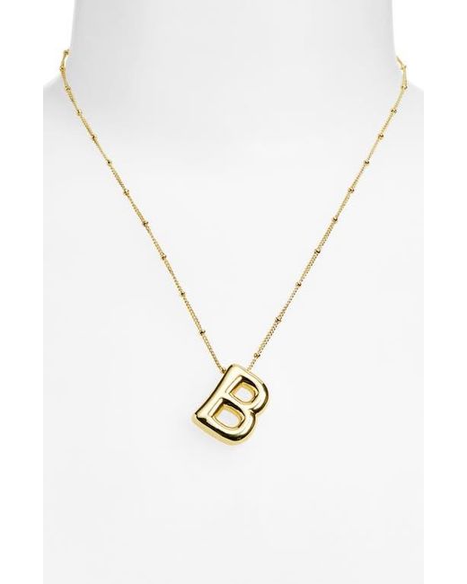 Leith Metallic 3D Initial Pendant Necklace