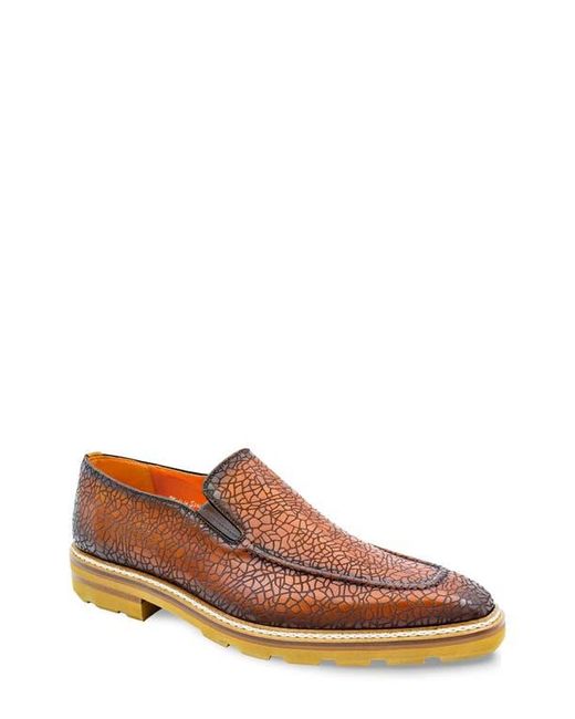 Mezlan Textured Slip-On Loafer in Brown for Men | Lyst display picture 1
