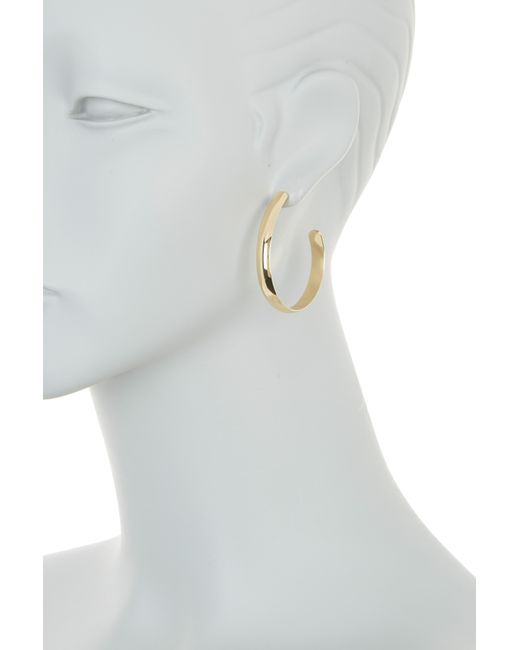AREA STARS Metallic Curved Hoop Earrings