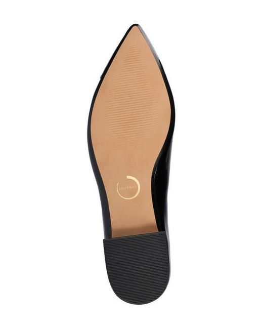 Journee Collection Black Carmin Pointed Toe Flat
