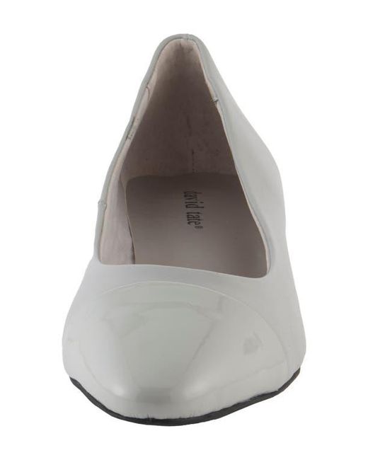 David Tate Gray Colette Cap Toe Pump