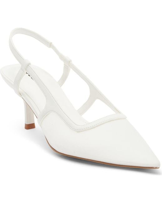 Abound White Kippa Pointed Toe Slingback Pump