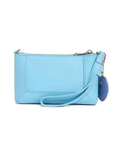 Steve Madden Blue Zip Pouch Wristlet