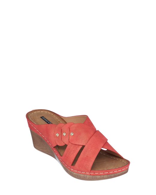 Gc Shoes Red Dorty Wedge Sandal