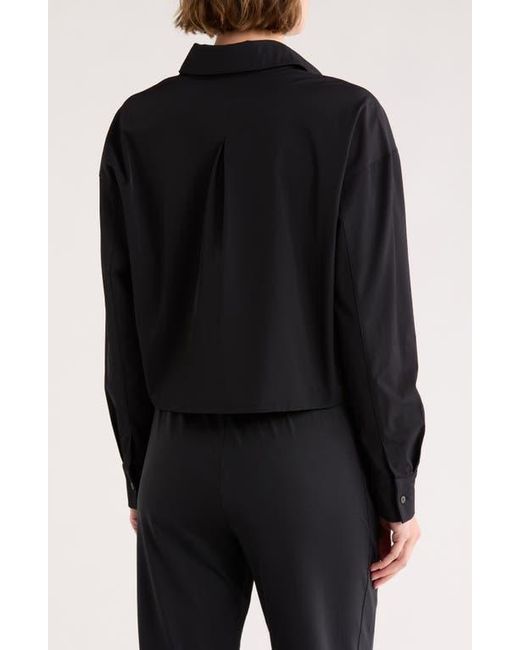 90 Degrees Black Meet & Greet Button-Up Shirt