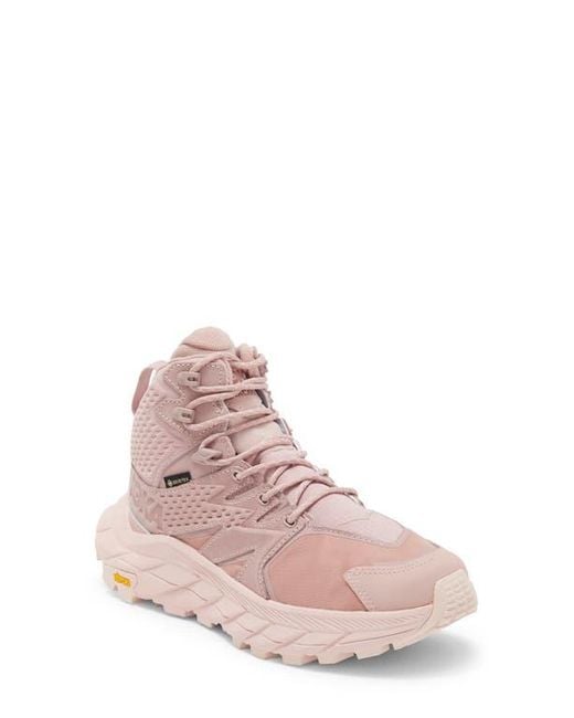 Hoka One One Pink Waterproof Leather Hiking Shoes