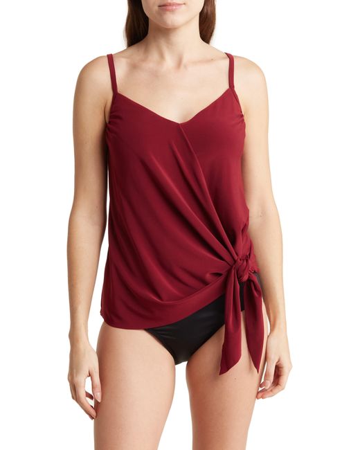 Magicsuitr Red Alex Solid Tankini Two-piece Swimsuit