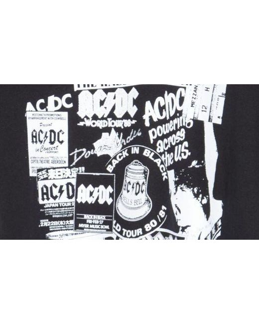 Merch Traffic Gray Ac/dc Collage Cotton Graphic T-shirt for men