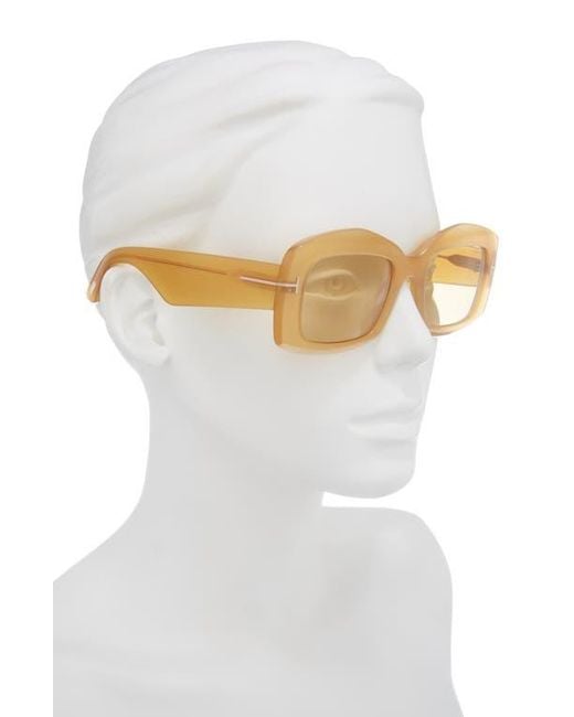 Tom Ford Natural 83Mm Square Sunglasses