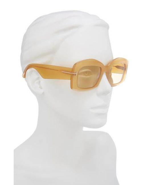 Tom Ford Natural 83Mm Square Sunglasses