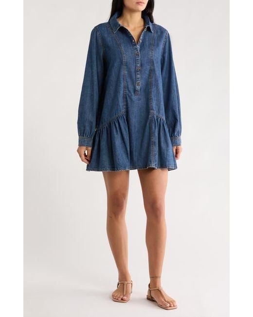 denim dress with belt Megan Light Denim Dress Small