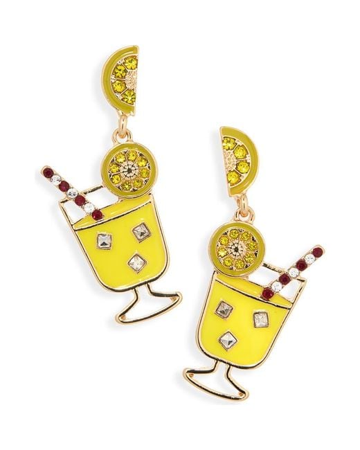 Leith Metallic Lemonade Drop Earrings